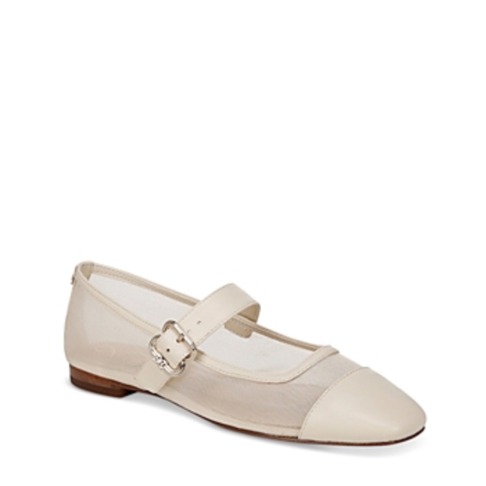 Sam Edelman Miranda Women's Flat Shoes Modern Ivory Synthetic - Picture 2 of 6